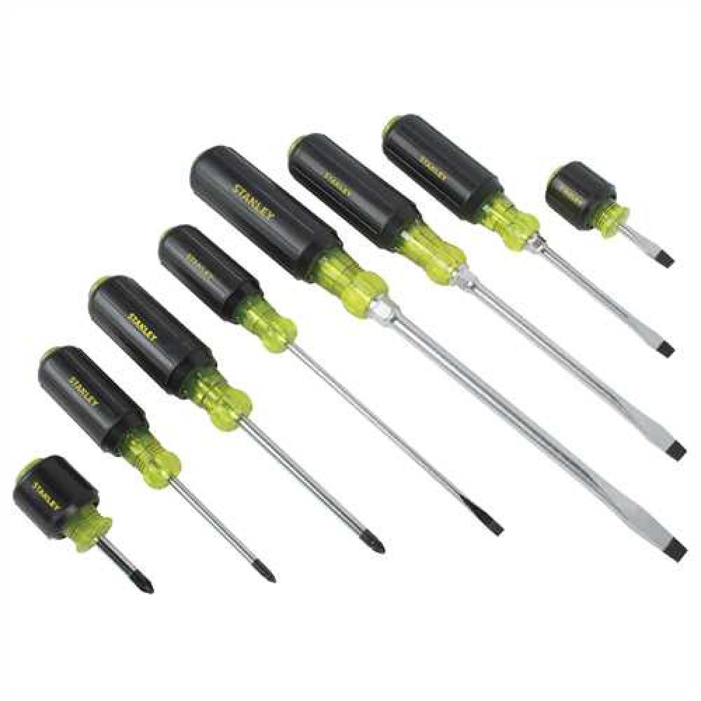 8 Pc Vinyl Grip Screwdriver Set