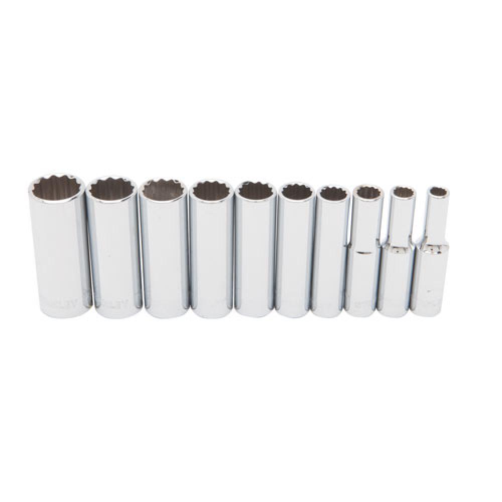 10 pc 1/4" Metric Deep Socket Set