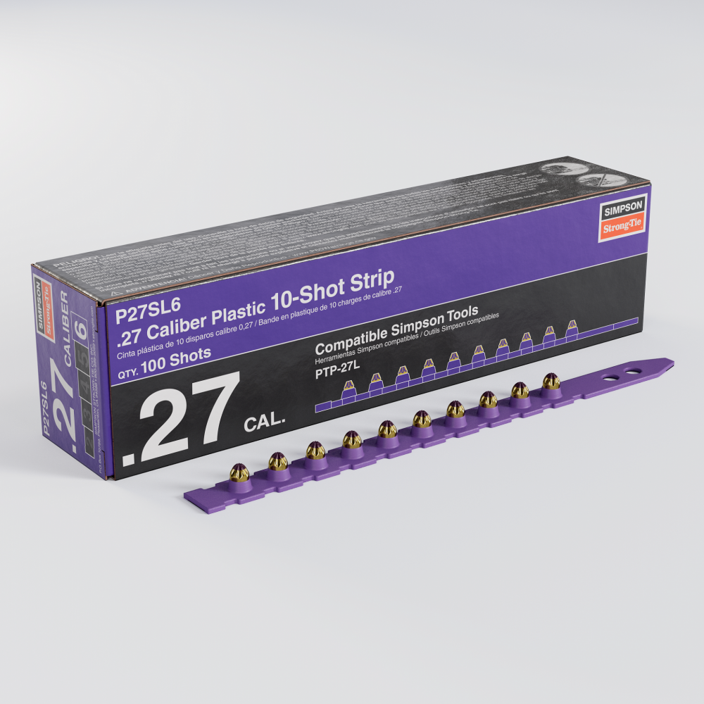 P27SL 0.27-Caliber Plastic, 10-Shot Strip Load, Purple (100-Qty)
