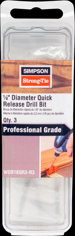 EB-TY® 1/8 in. x 3 in. Quick-Release Wood Drill Bit (3-Qty)