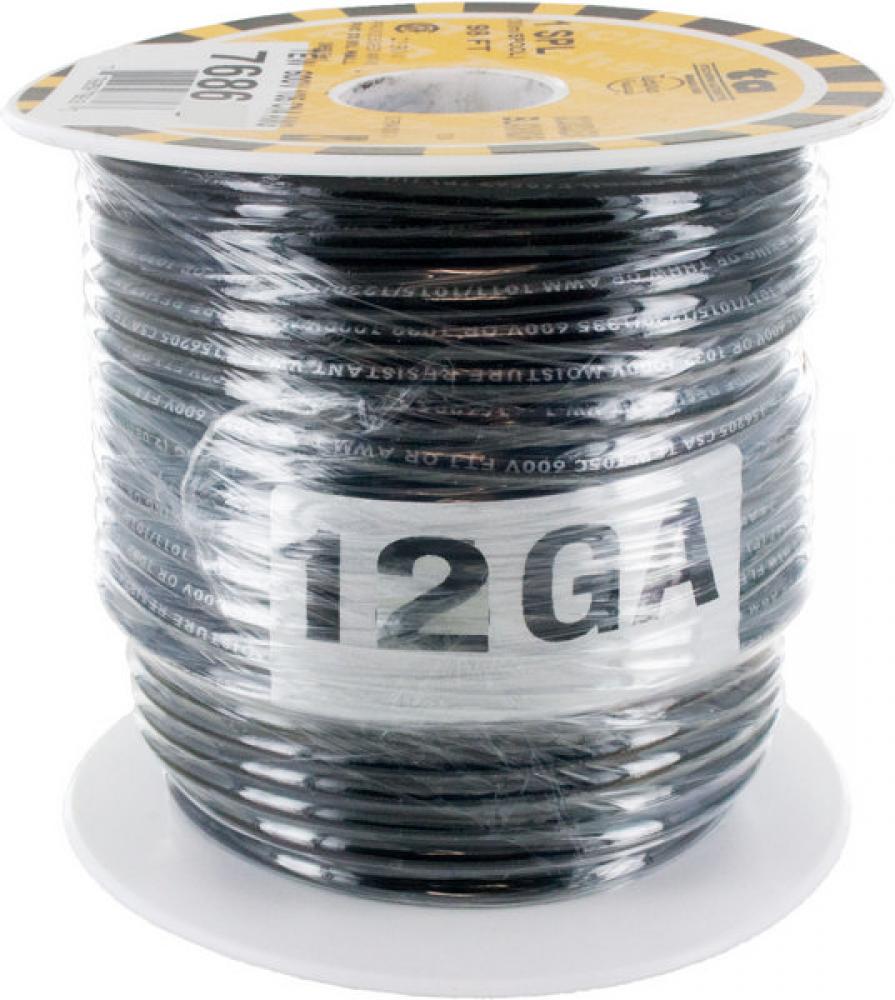 WIRE TEW 12GA BLACK 30M 98FT