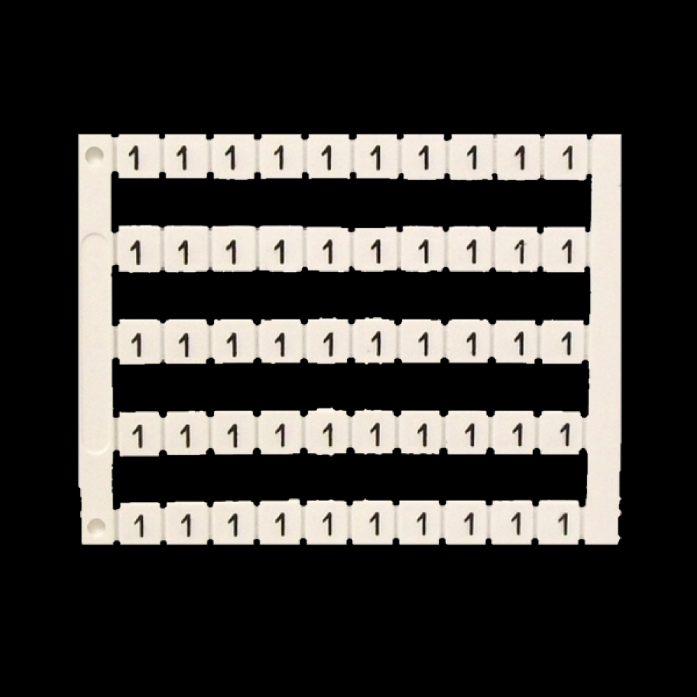 Marker 5 x 5 mm White, Printed 1, 500pcs