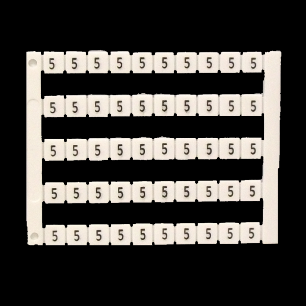 Marker 5 x 5 mm White, Printed 5, 500pcs