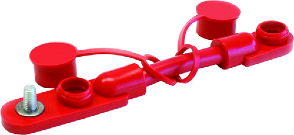 BATT CBL 2/0GA CONNECT+PROTECT 2-BATT 7" RED