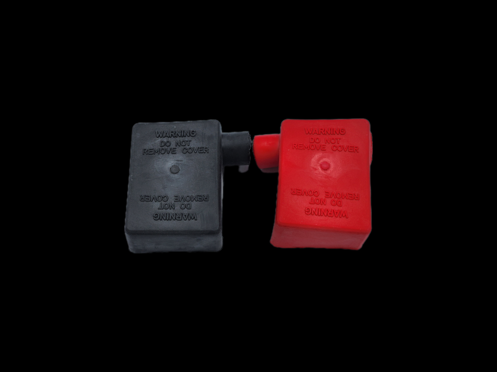 BATT TERM BOOT [RIGHT ELB] 2GA BLACK/RED 1PAIR