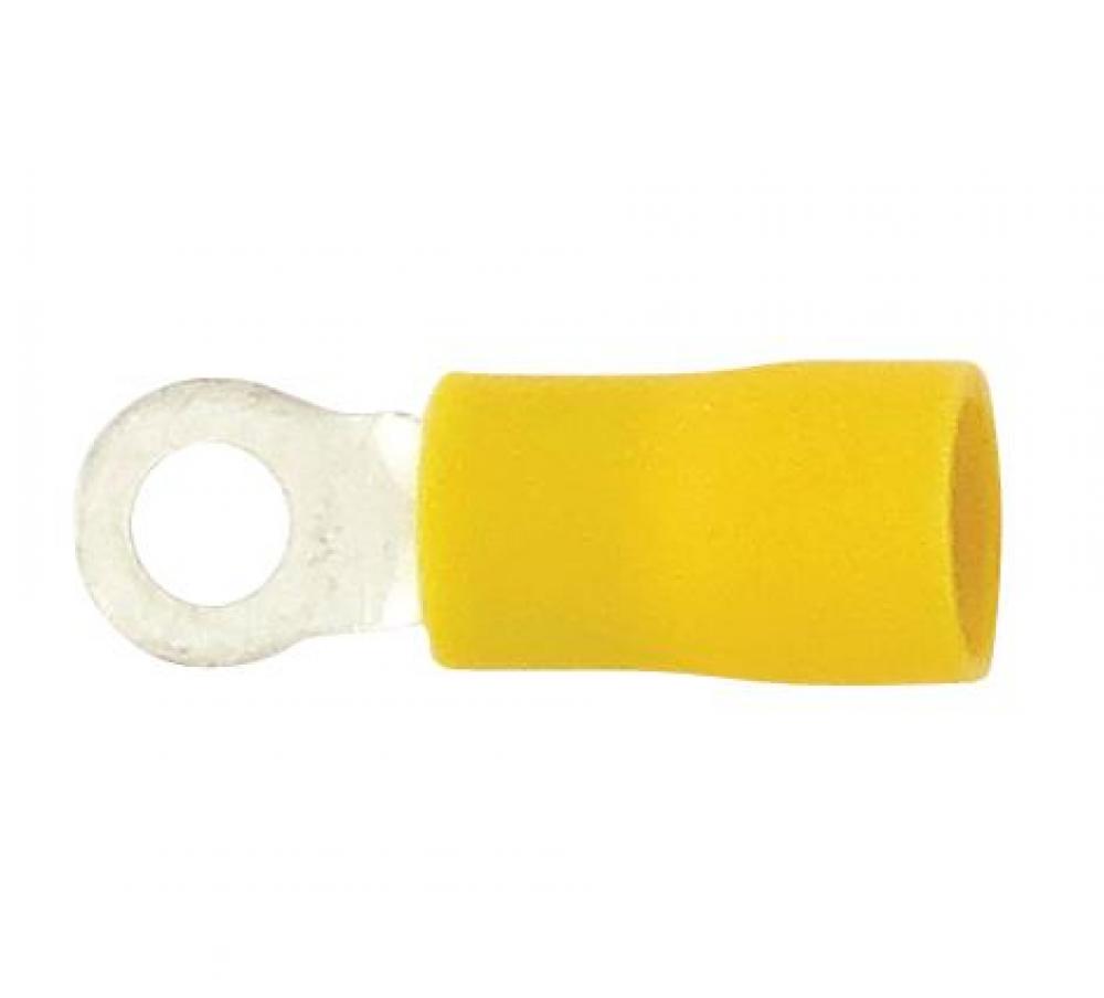 KSPEC RING 12-10GA 6 PVC YEL 100PK