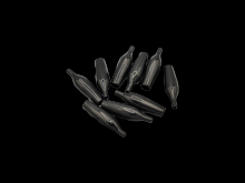 Techspan 761634 - BATT ALLIGATOR CLIP VINYL BOOTS ONLY BLACK 10PK