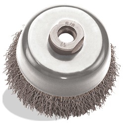 4 x 5/8-11 Crimped Cup, Tempered Wire Bulk of 10
