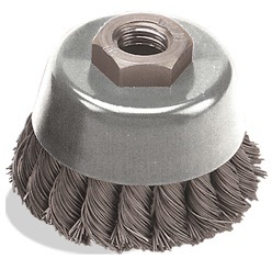 4 x .020 x 5/8-11 Knot Cup, Tempered Wire