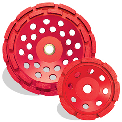 4 x 5/8-11 Pearl P2 Pro-V™ Concrete & Masonry Cup Wheel, Double Row