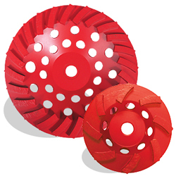4 x 5-8/11 Pearl P2 Pro-V™ Concrete & Masonry Swirl Cup Wheel, 8 Segments