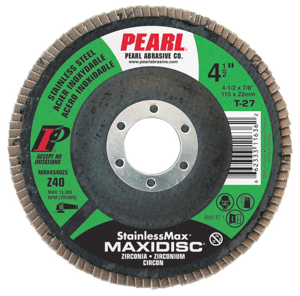 5 x 7/8 Stainlessmax™ Special Coat Zr Maxidisc™Type 27 Shape Flap Disc