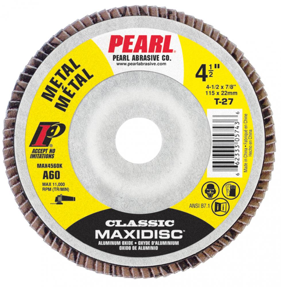 4-1/2 x 7/8 Classic™ AO Maxidisc™ Flap Discs for Metal, Type 27 Shape