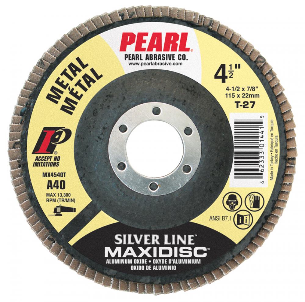 5 x 7/8 Silver Line™ AO Maxidisc™ Flap Discs for Metal, Type 27 Shape