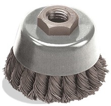 Pearl Abrasive Co. CLWBK458-BULK - 4 x .020 x 5/8-11 Knot Cup, Tempered Wire