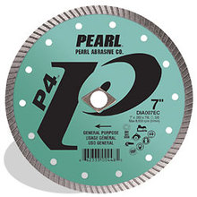 Pearl Abrasive Co. DIA045EC - 4-1/2 x .080 x 7/8 Pearl P4™ Gen. Purpose Flat Core Turbo Blade, 12mm Rim