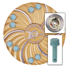 Pearl Abrasive Co. HEX1712CLT - 17" PLATE WITH CLUTCH AND GREEN DIAMOND PINS