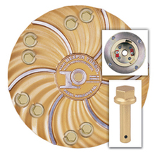 Pearl Abrasive Co. HEX1712CCLT - 17" PLATE WITH CLUTCH AND GOLD DIAMOND PINS