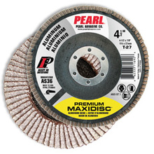 Pearl Abrasive Co. MAX4536S - 4-1/2 x 7/8  AO Premium For Aluminum - Stearated Type 27, AS36