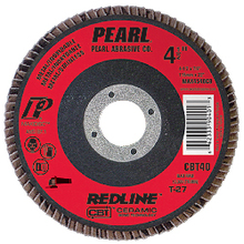 Pearl Abrasive Co. MAX458CB9H - 4-1/2 x 5/8-11 Redline™ CBT™ Maxidisc™ Flap Discs, Type 29, CBT80
