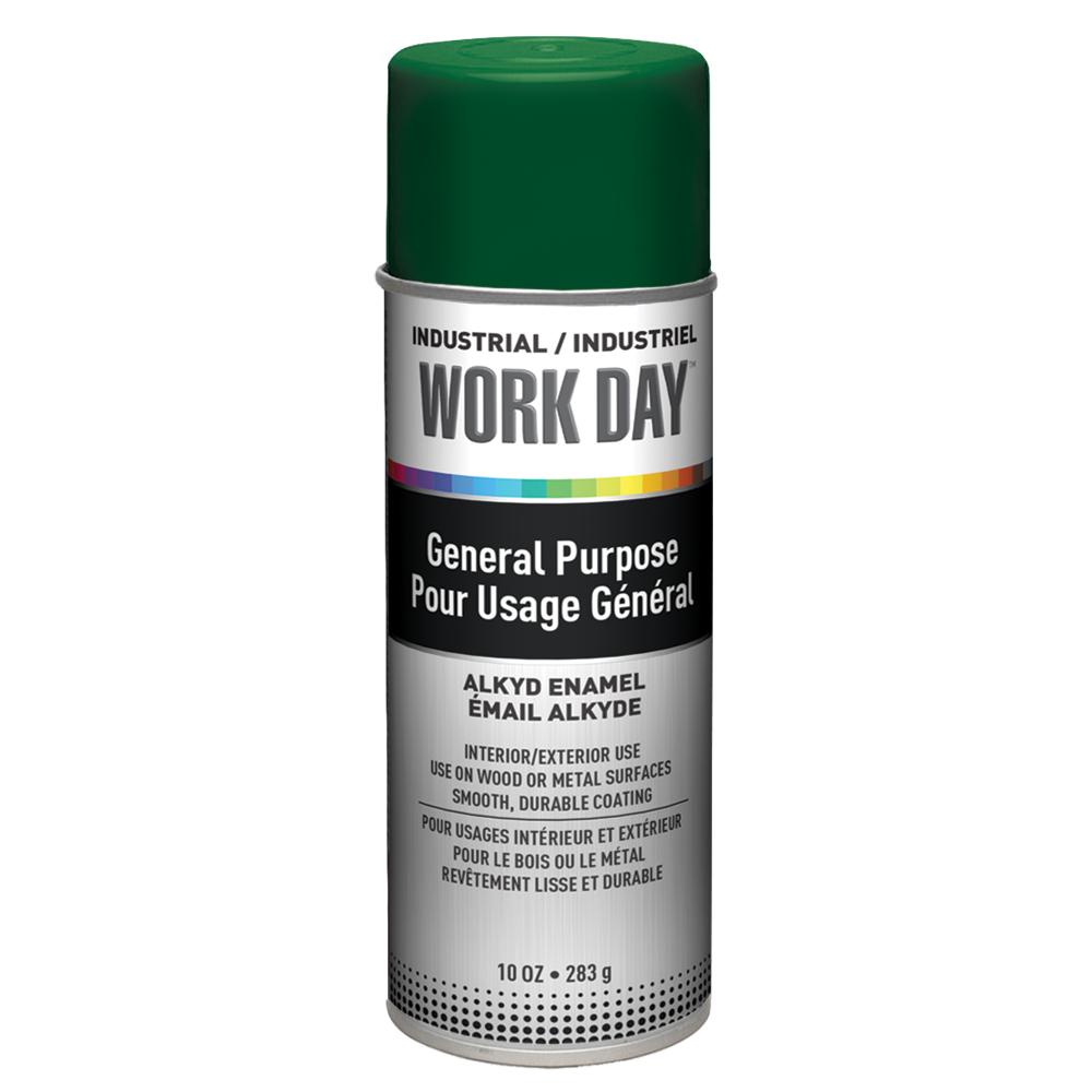 Krylon Industrial Work Day, Gloss, Green, 10 oz.