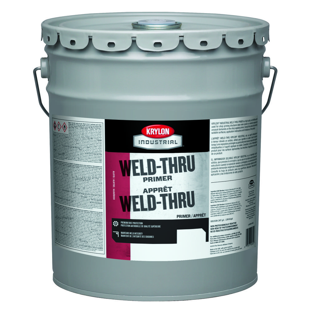 Krylon Industrial Weld-Thru Primer, Gray Primer, 5 Gallon