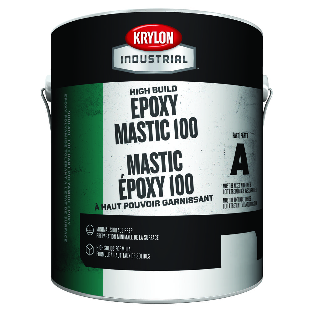 Krylon Industrial High Build Epoxy Mastic 100, Semi Gloss, Neutral Base, 1 Gallon