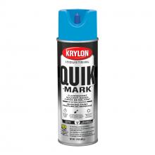 Krylon A03722007 - Krylon Industrial Quik-Mark Solvent-Based Inverted Marking Paint, Fluorescent Caution Blue, 17 oz.