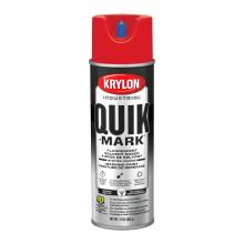 Krylon A03613007 - Krylon Industrial Quik-Mark Solvent-Based Inverted Marking Paint, Fluorescent Safety Red, 17 oz.