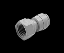 Fairview Ltd PI66-4B - Gry Acetal Female Connector 1/4x1/4NPT