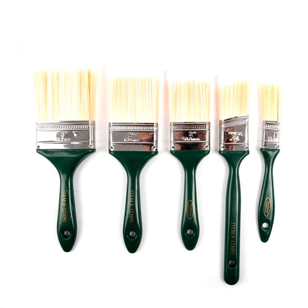 5PC Good Quality Nylon Polyester Paint Brushes Set (1, 1½", 2", 2½", 3")