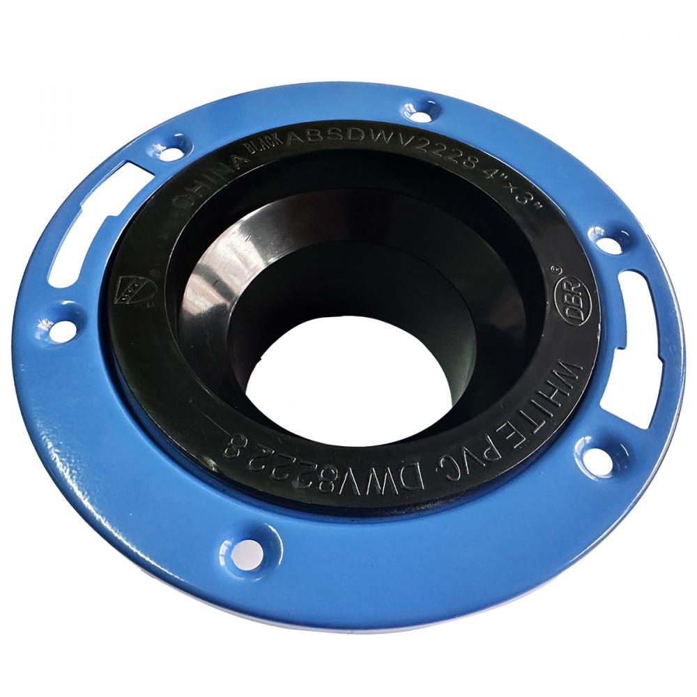 Abs Floor Flange 4in x 3in Black