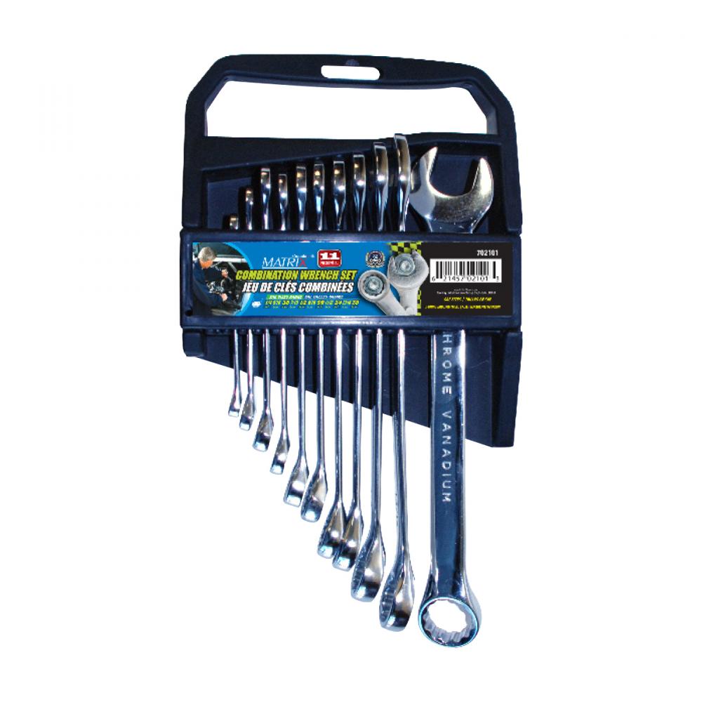 Combination Wrench Set Curved 11pc SAE