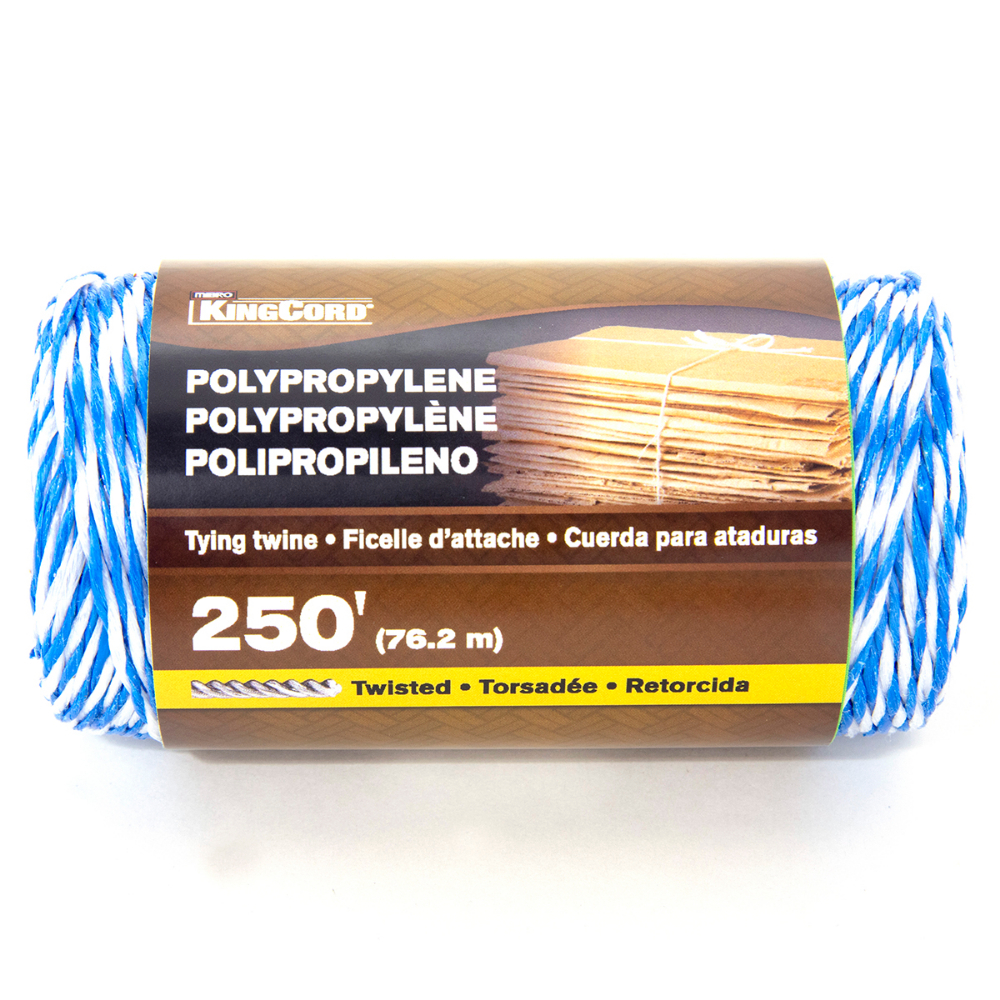 Twisted Poly Tying Twine 250' 2Ply Blue/White