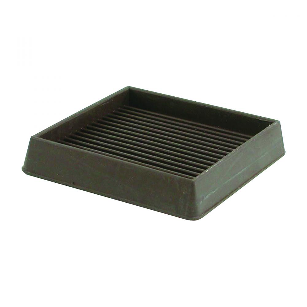 Square Cup Brown Rubber 3in 4/Card