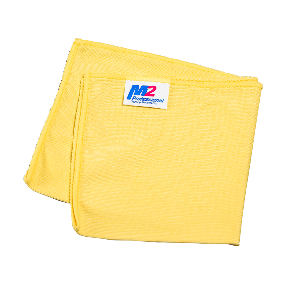 Microfibre Glass Cleaning Cloth 14 x 14" (35 X 35cm) Yellow