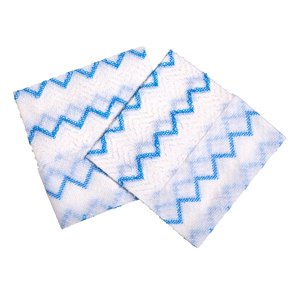 60Pk Disposable Microfibre Cloths 12x12" (30 X 30cm) Blue/White