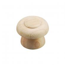 Toolway 81043015 - 2Pk Wood Knob Unfinished 1½in (Pair)
