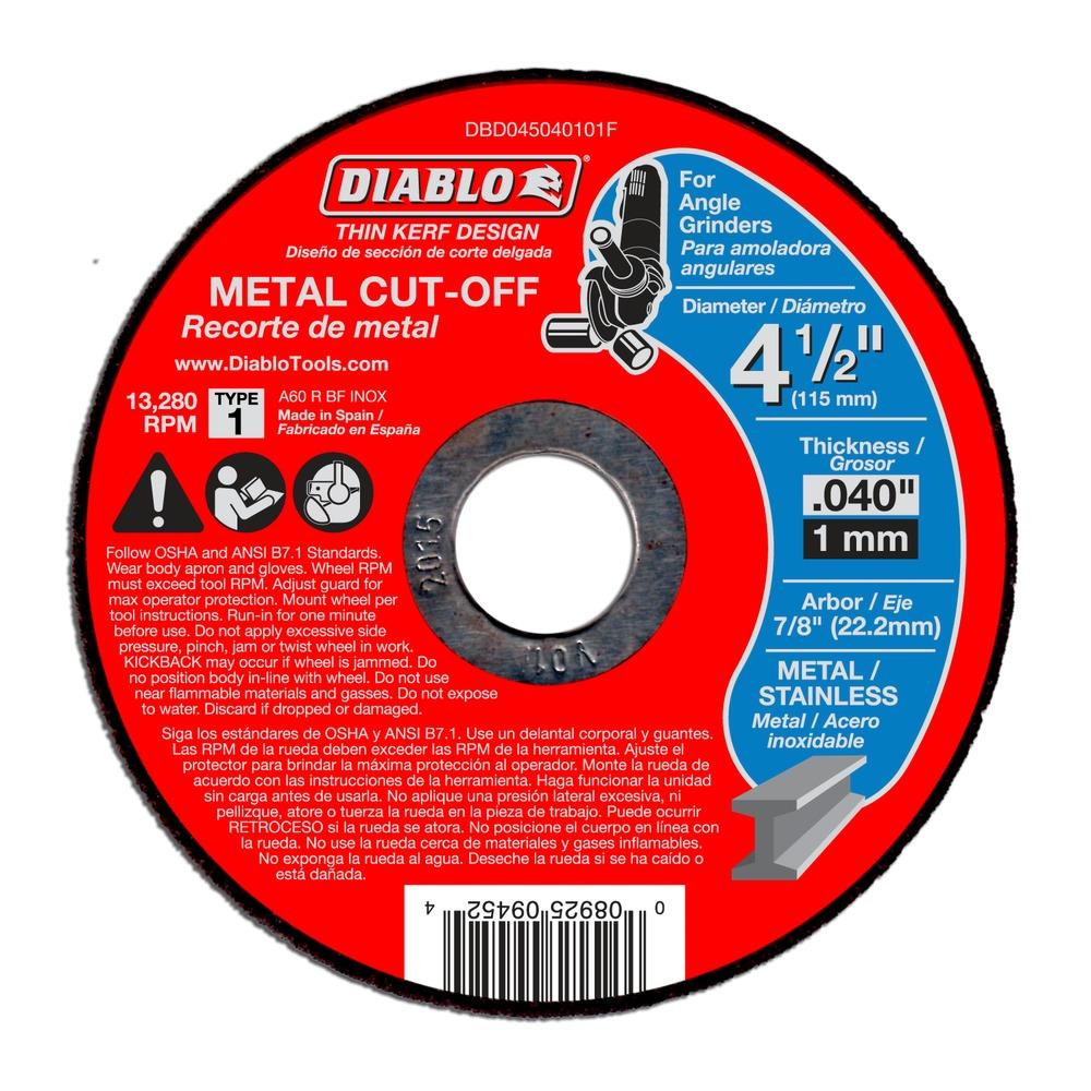 4-1/2 in. Metal Cut Off Disc - Thin Kerf