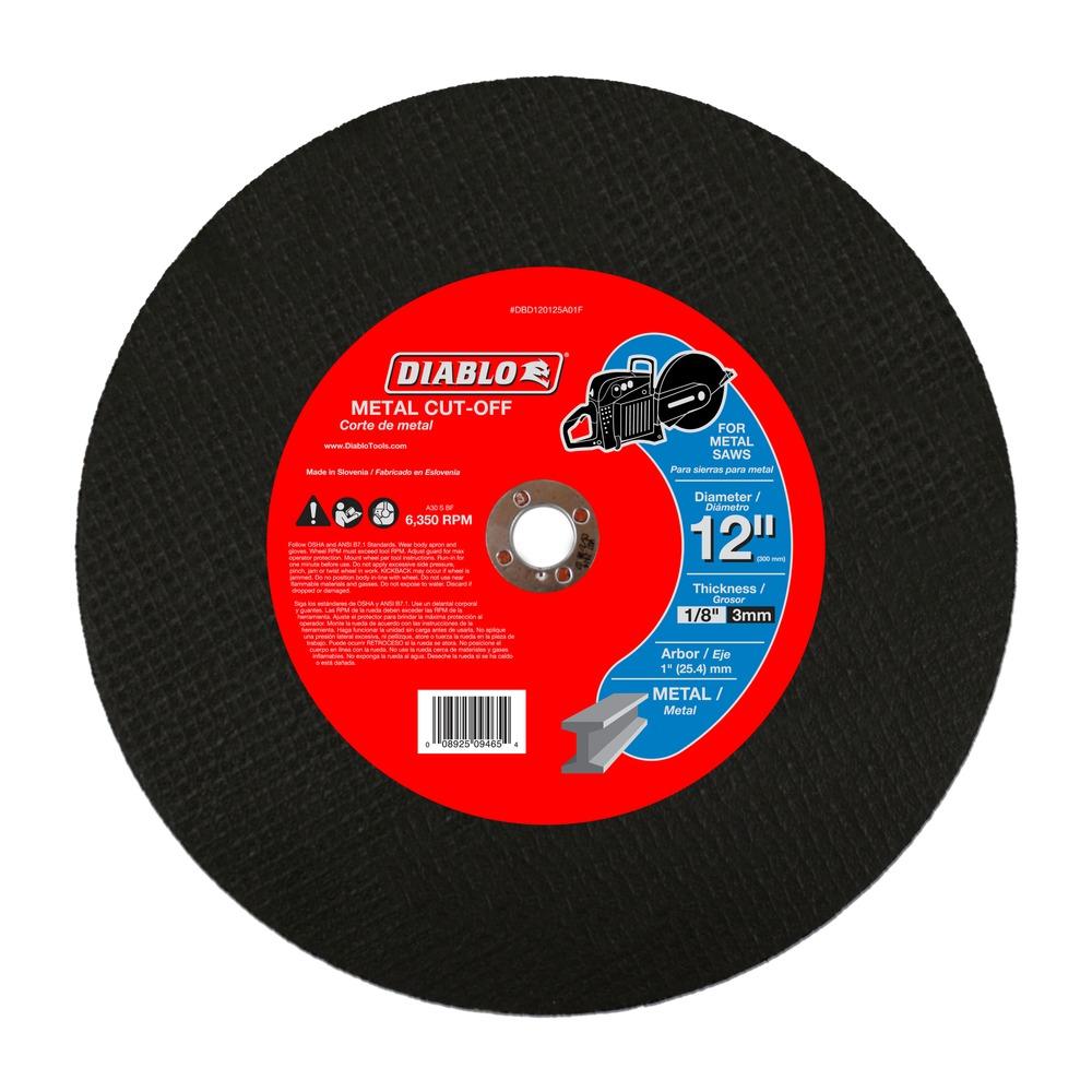 12 in. Metal High Speed Cut Off Disc 1 in.