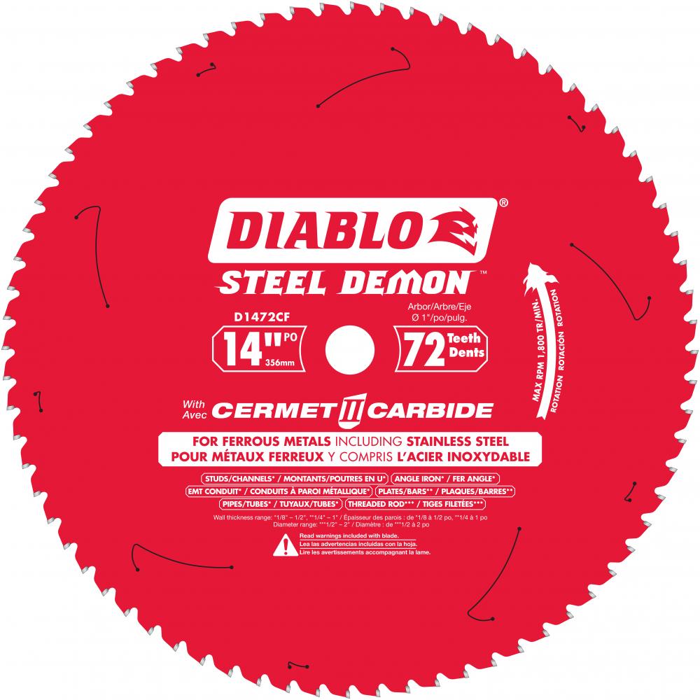 14 in. x 72 Tooth Steel Demon Cermet II Saw Blade for Metals and Stainless Steel