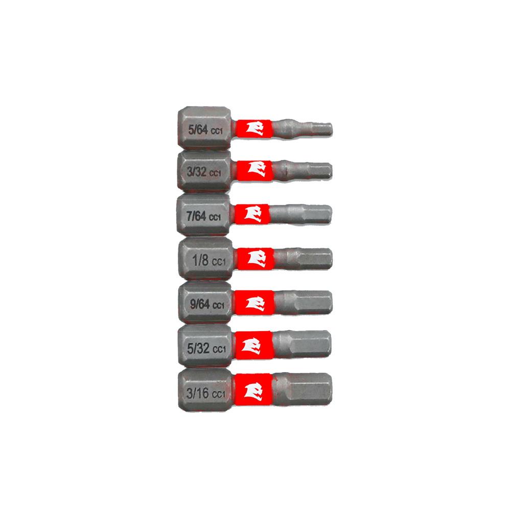 7 pc 1" Hex Drive Bit Set (7-Piece)