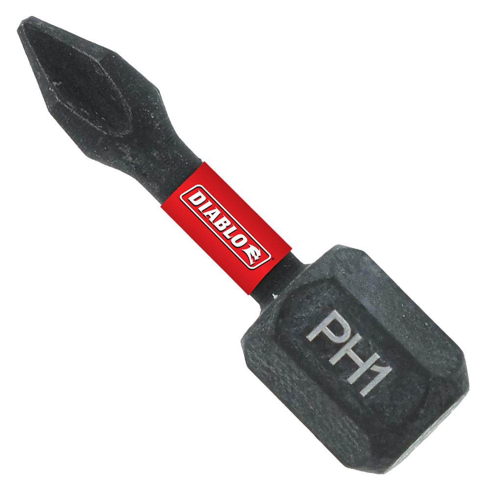 1" #1 Phillips Drive Bits (2-Pack)