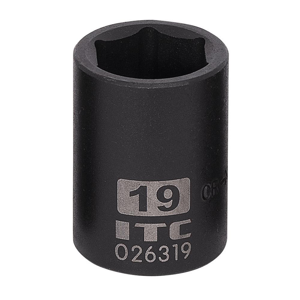 1/2" DR x 19 mm Impact Socket - 6 Point