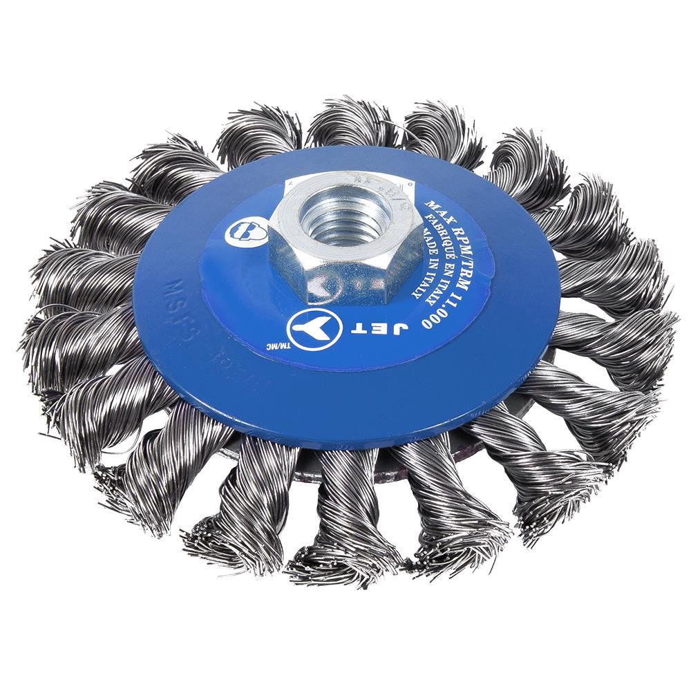 Knot Twisted Conical Brushes for Angle Grinders