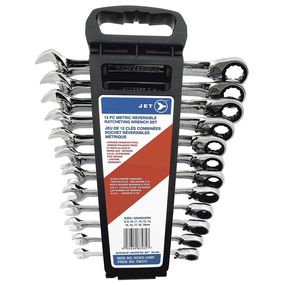 Long Pattern Reversible Ratcheting Combination Wrench Sets