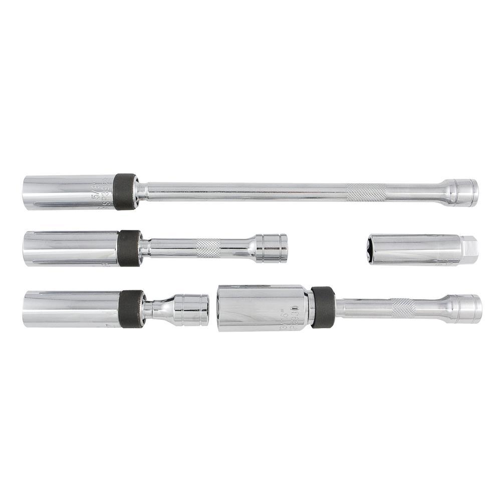 5-PC Magnetic Spark Plug Socket Kit