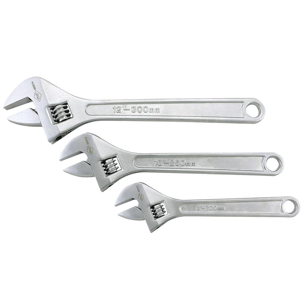3 PC Adjustable Wrench Set
