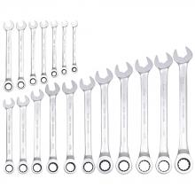 Jet - CA 700362 - Long Pattern Ratcheting Combination Wrench Set - Metric - 18 pcs