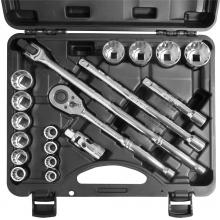 Jet - CA 600324 - 1/2" DR SAE Socket Wrench Set - 12 pt - 20 pcs